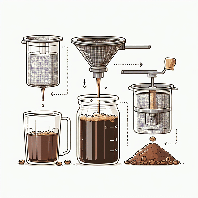 coarse filtration of cold brew coffee
