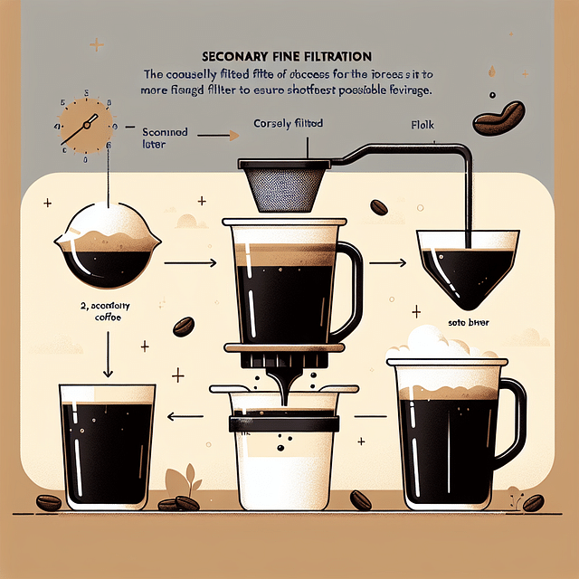 secondary fine filtration of cold brew coffee