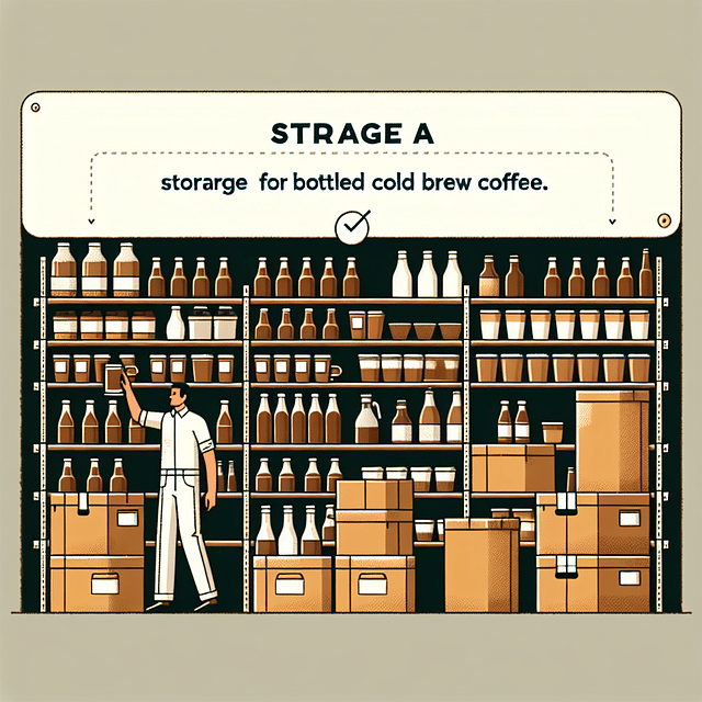 storage area for bottled cold brew coffee