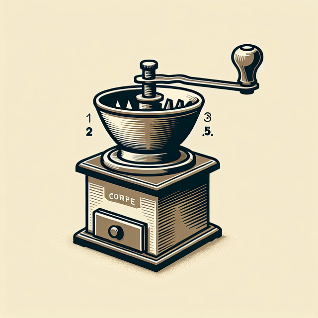 Burr coffee grinder with coarse setting