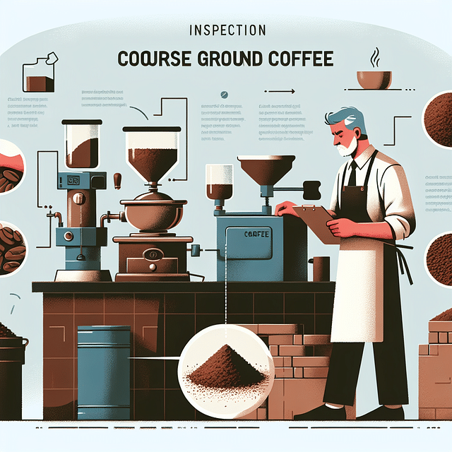 Inspecting the consistency of coarse ground coffee