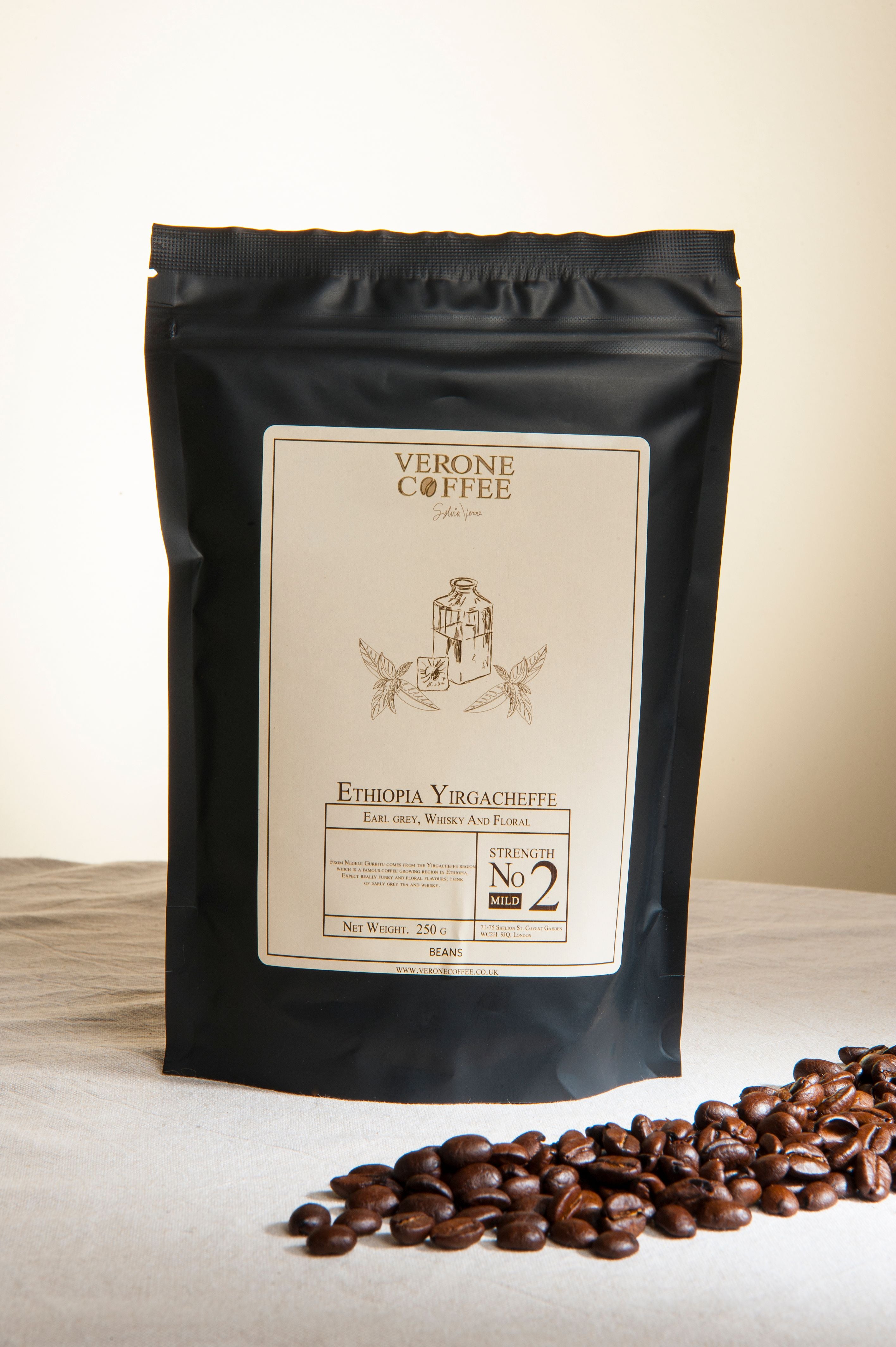 Ethiopian Yirgacheffe coffee beans