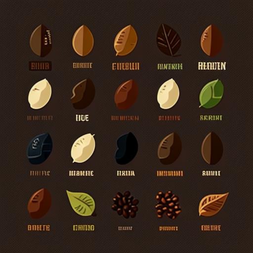 A selection of different coffee beans