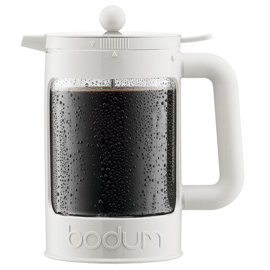 Assembled Bodum Cold Brew Coffee Maker on a kitchen countertop