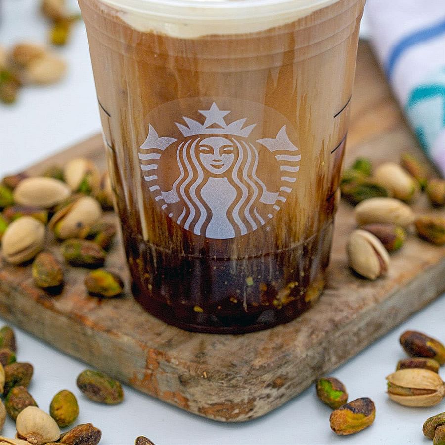 Delicious Pistachio Cream Cold Brew served in a glass