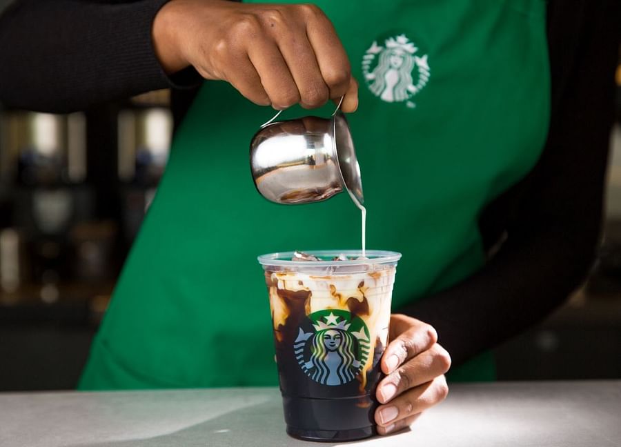 Starbucks cold brew coffee in branded cup