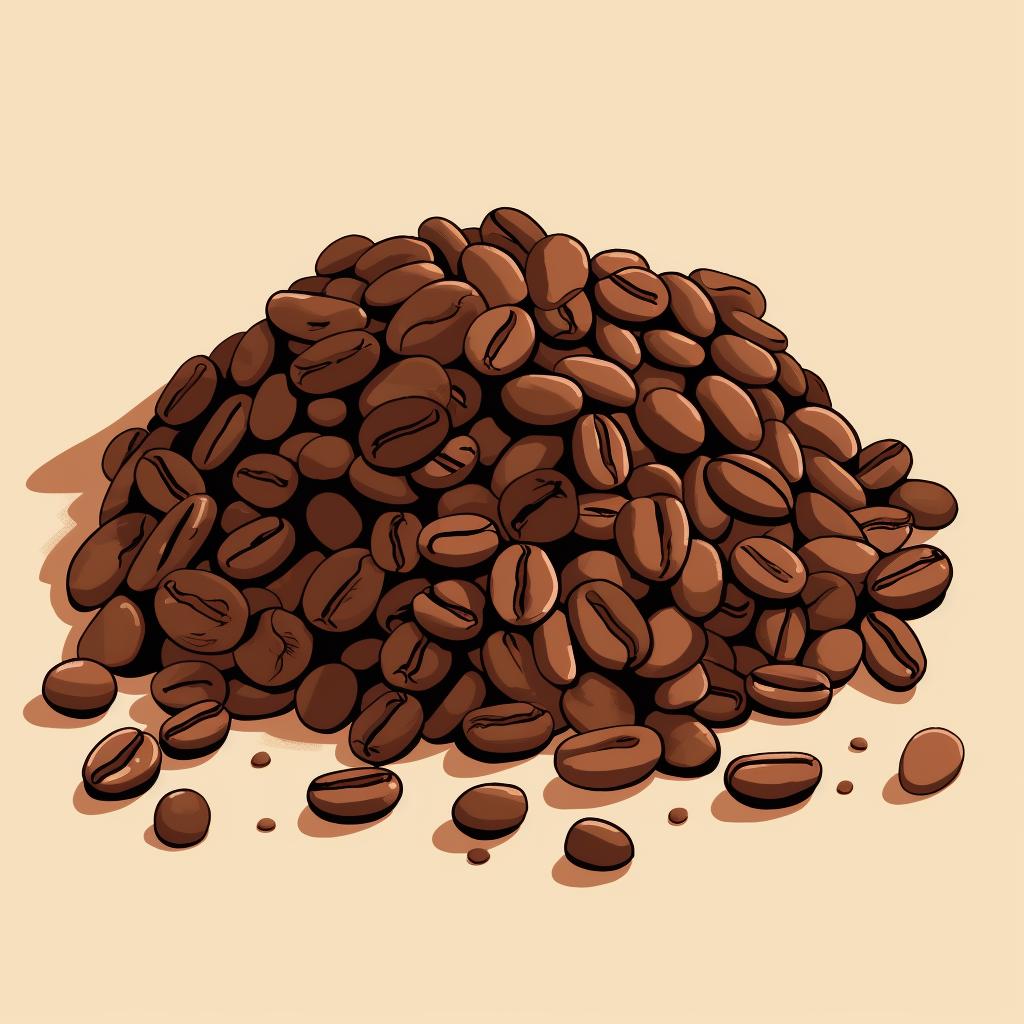 Coarse ground coffee beans