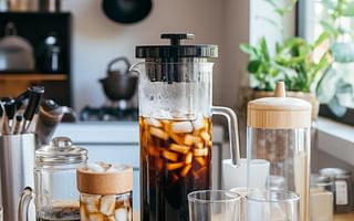 How can I make iced coffee at home without a coffee maker?